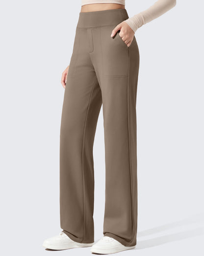 Pantalones de vestir de talle alto con forro polar EverGoing
