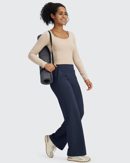Pantalones de vestir de talle alto sin costuras BareFeel