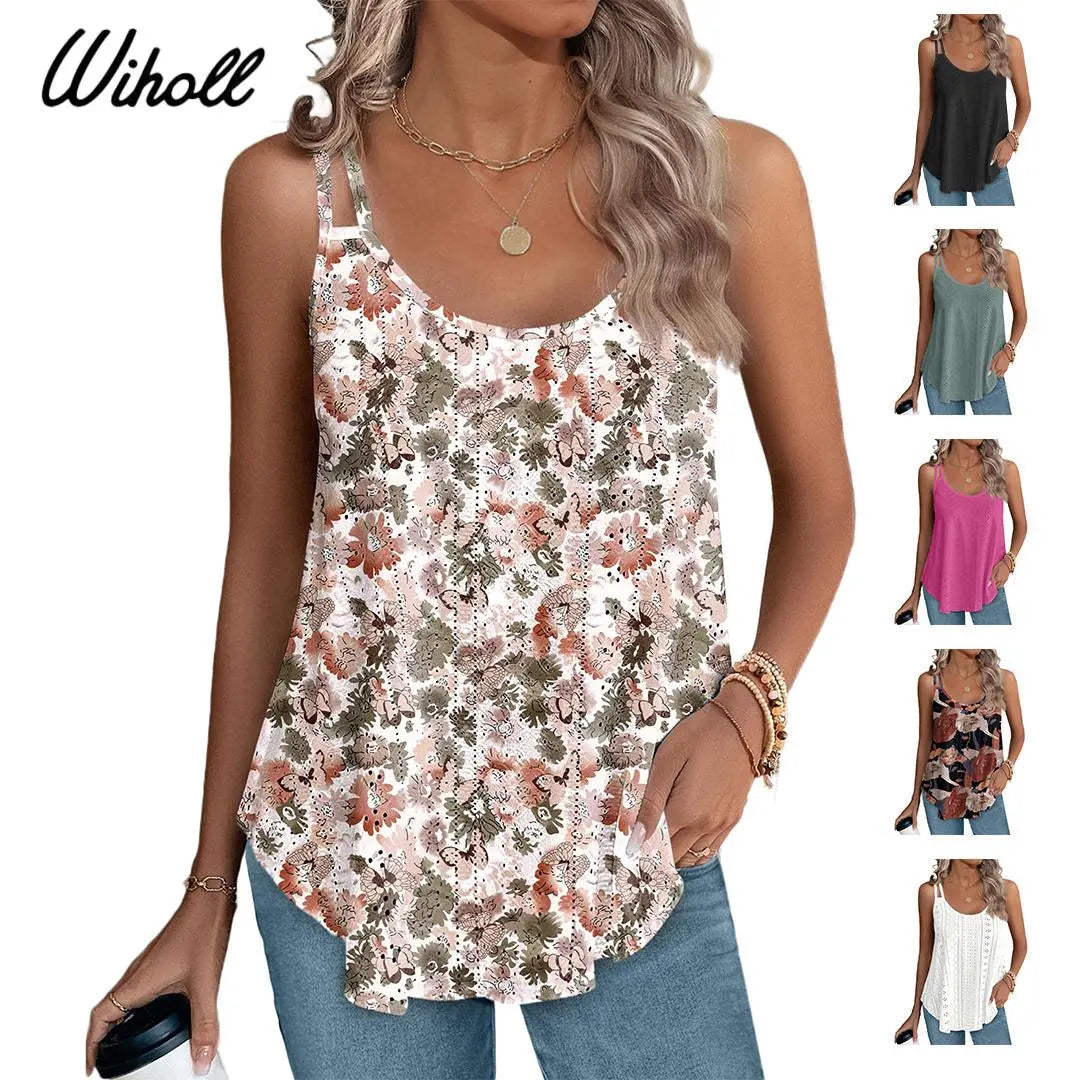 Womens Tank Tops 2026 Flowy Peplum Tops