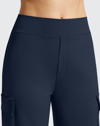 Pantalones cargo de pierna ancha EverGoing de cintura alta con 4 bolsillos