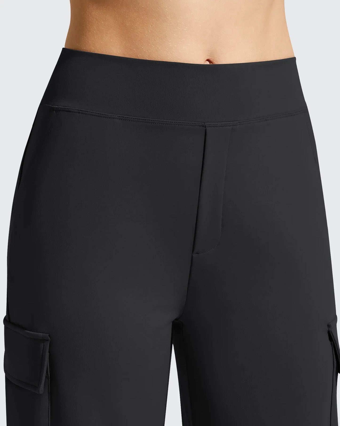 Pantalones cargo de pierna ancha EverGoing de cintura alta con 4 bolsillos