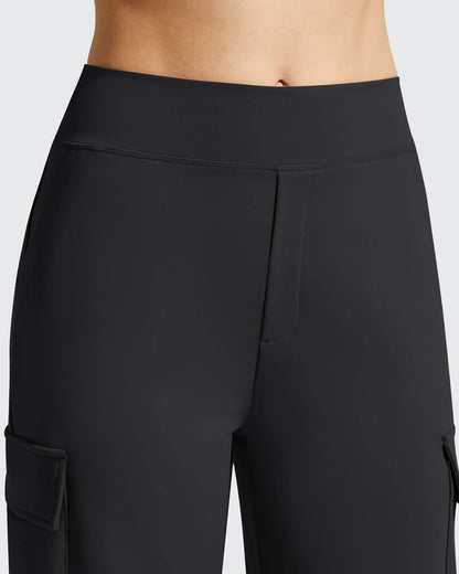 Pantalones cargo de pierna ancha EverGoing de cintura alta con 4 bolsillos