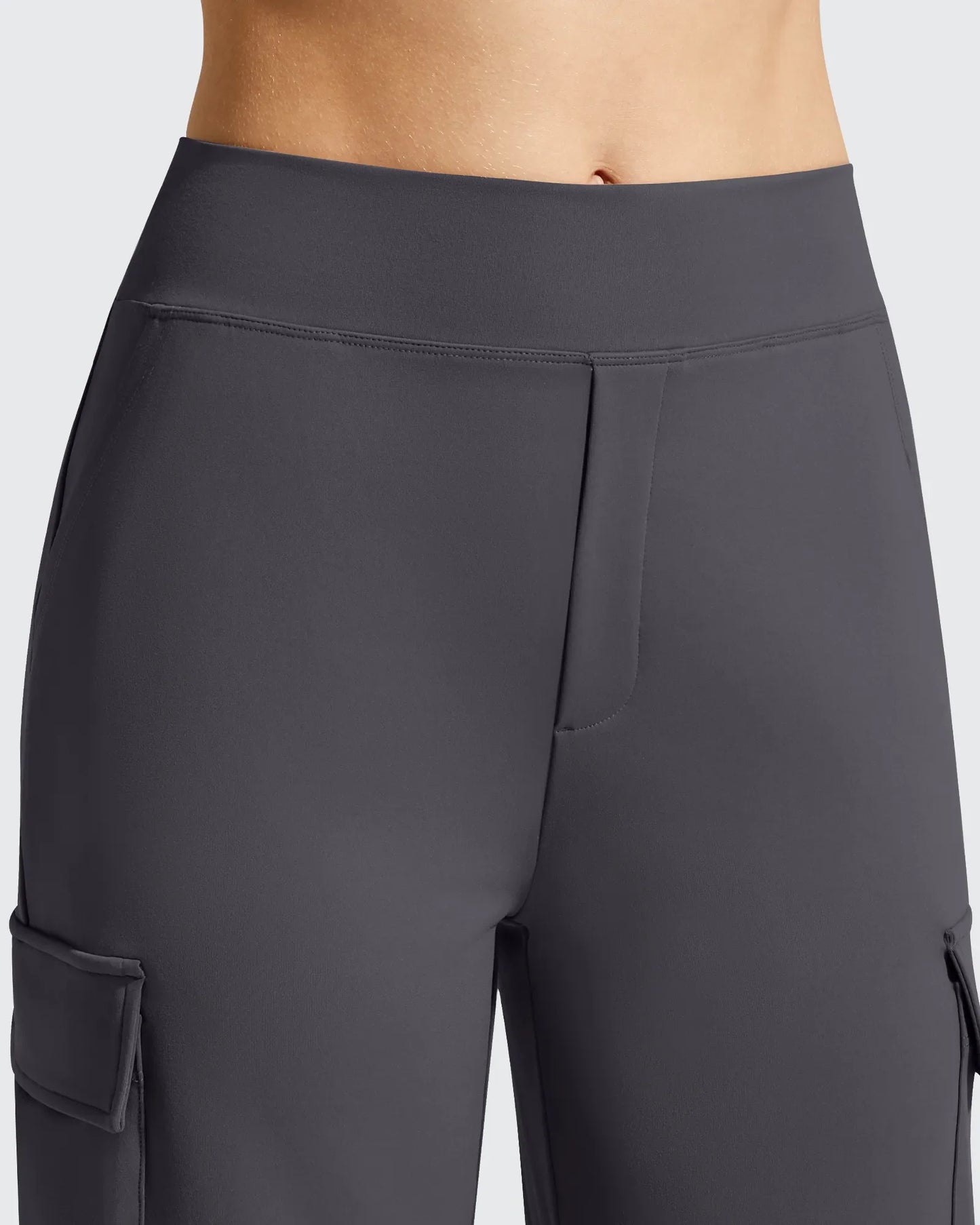 Pantalones cargo de pierna ancha EverGoing de cintura alta con 4 bolsillos