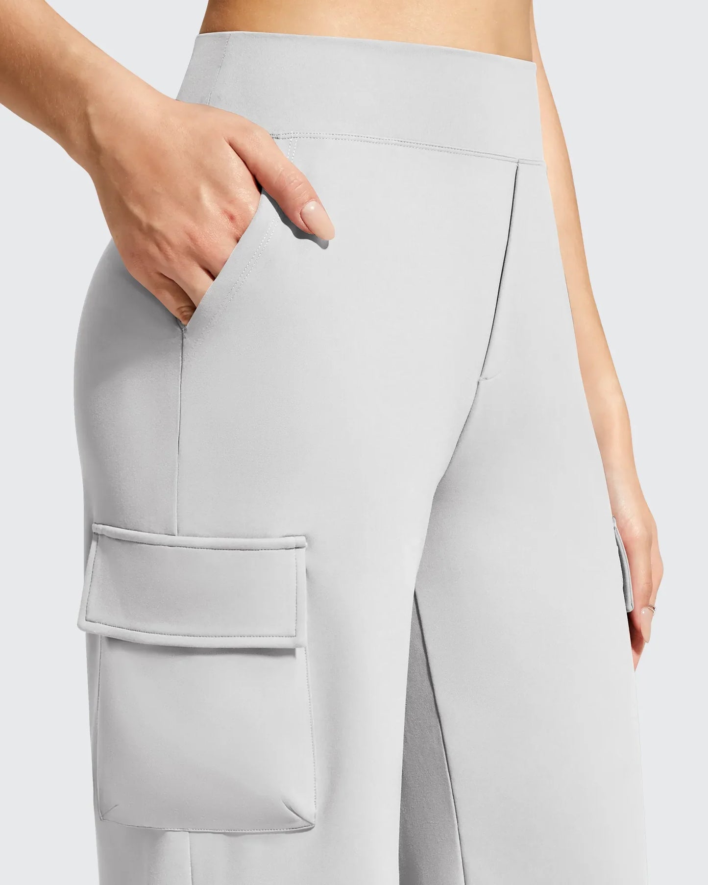 Pantalones cargo de pierna ancha EverGoing de cintura alta con 4 bolsillos