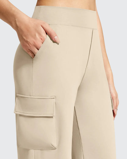 Pantalones cargo de pierna ancha EverGoing de cintura alta con 4 bolsillos