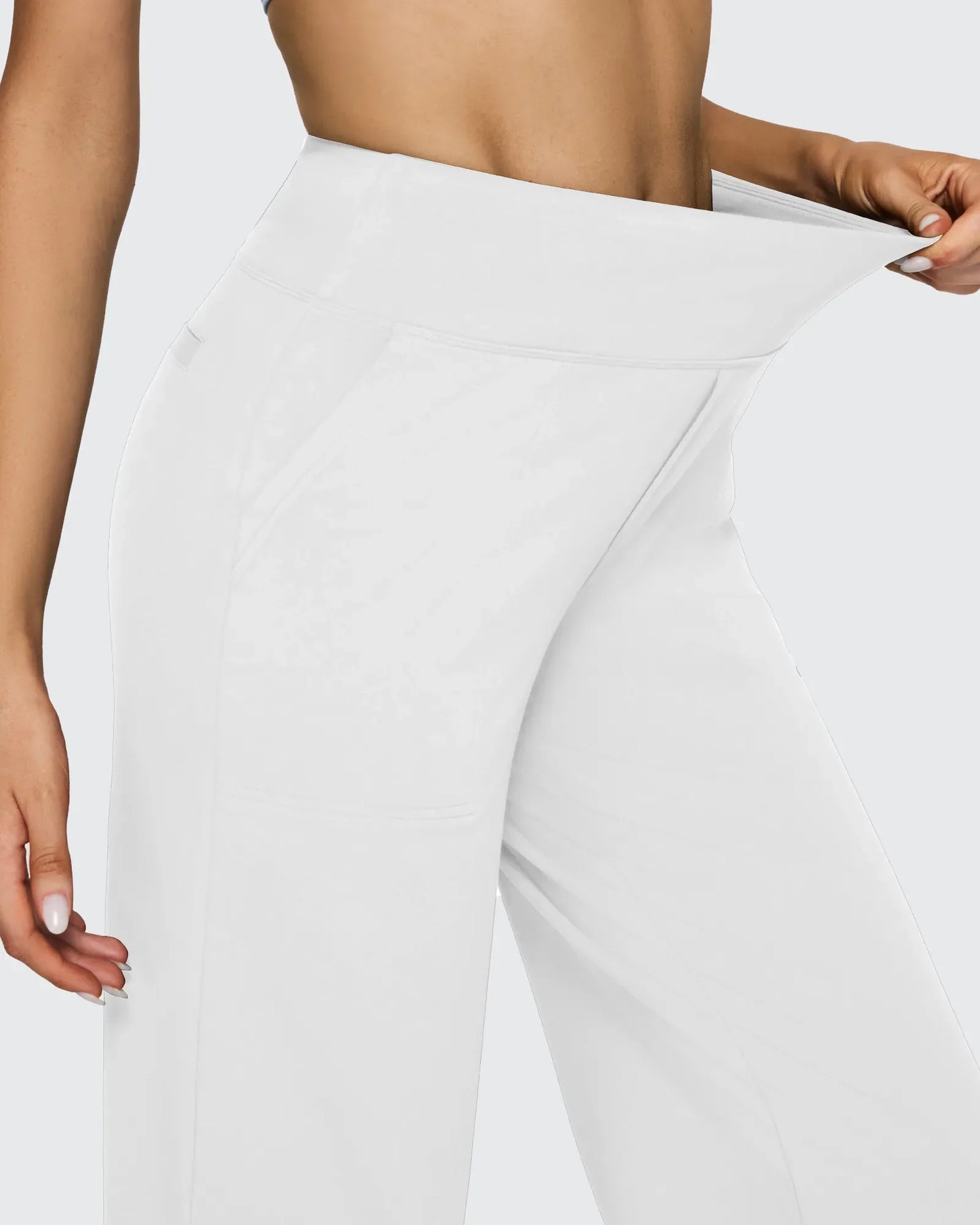 Pantalones casuales de negocios de talle alto EverGoing sueltos de 29''