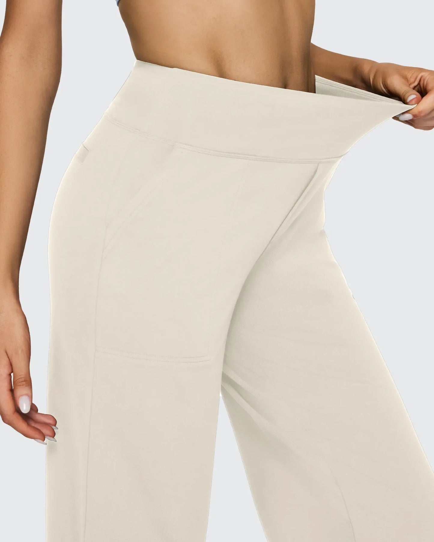 Pantalones casuales de negocios de talle alto EverGoing sueltos de 29''