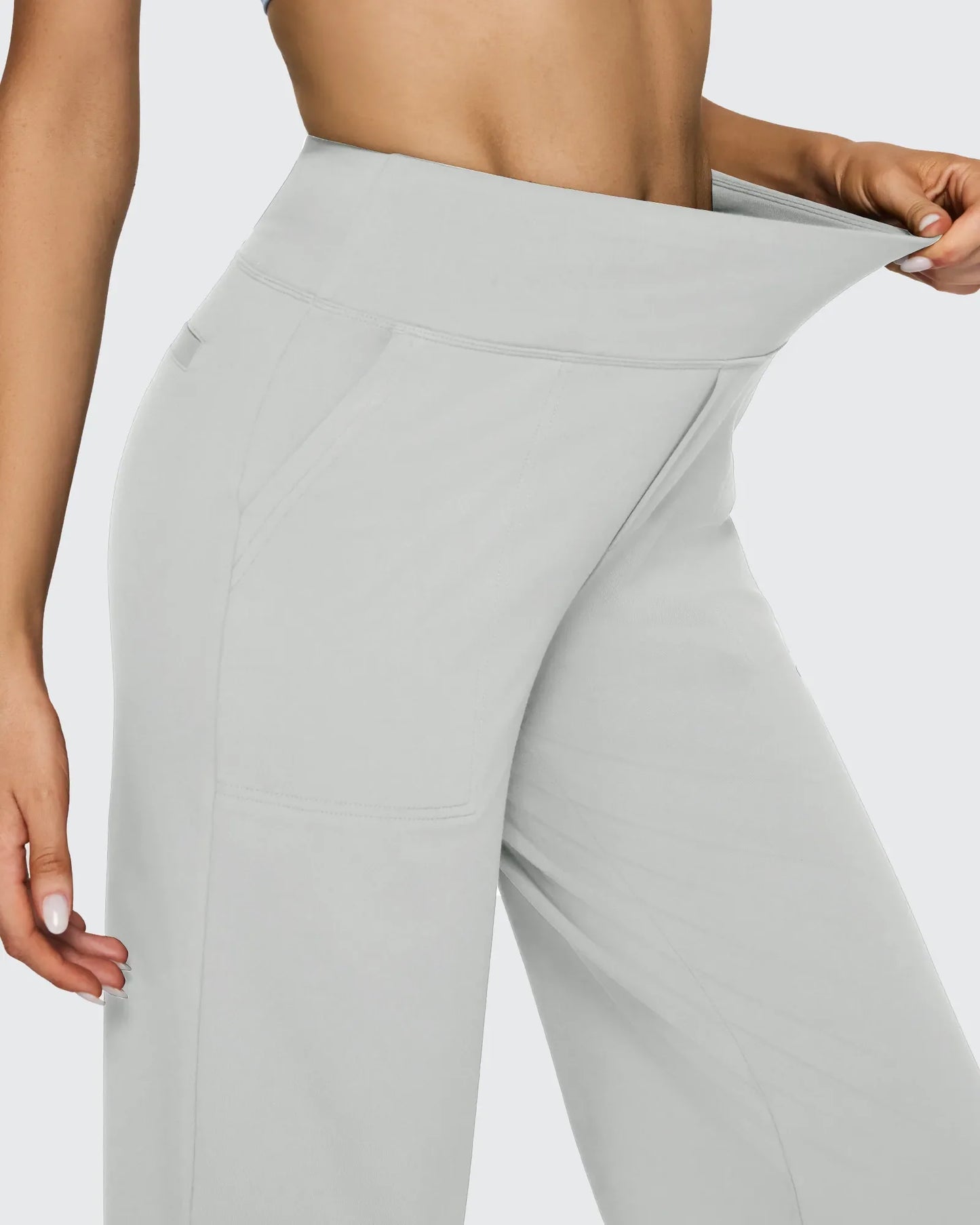 Pantalones de Negocios Informales de Talle Alto Ancho de EverGoing 35''