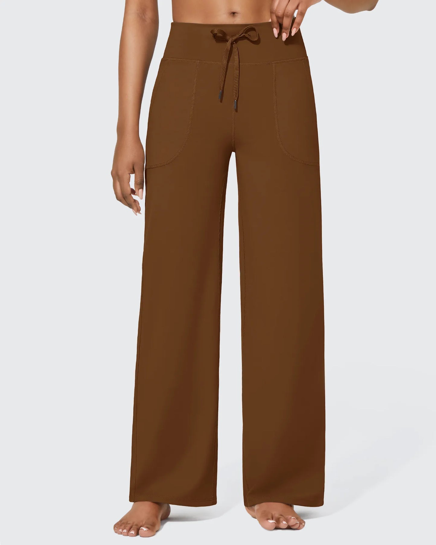 Pantalones de pernera ancha EverGoing de talle alto informales de negocios petite