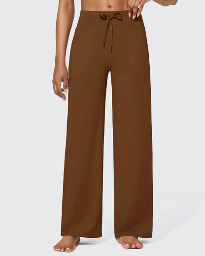 Pantalones de pernera ancha EverGoing de talle alto informales de negocios petite