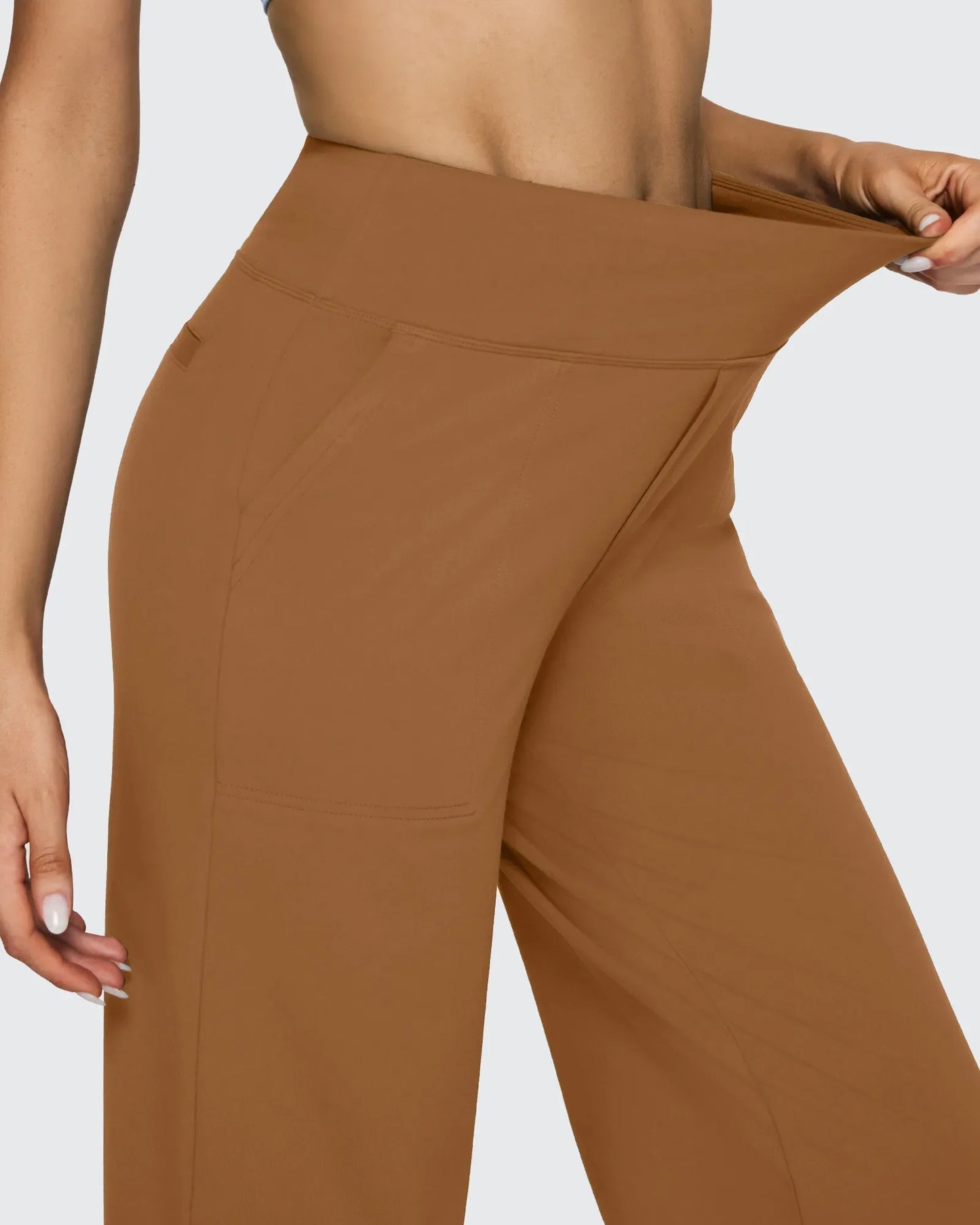 Pantalones casuales de negocios de talle alto EverGoing sueltos de 29''