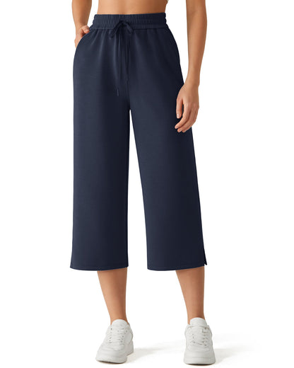 G4Free Smoofit Pantalones Capri de Pierna Ancha con Cordón y Bolsillos