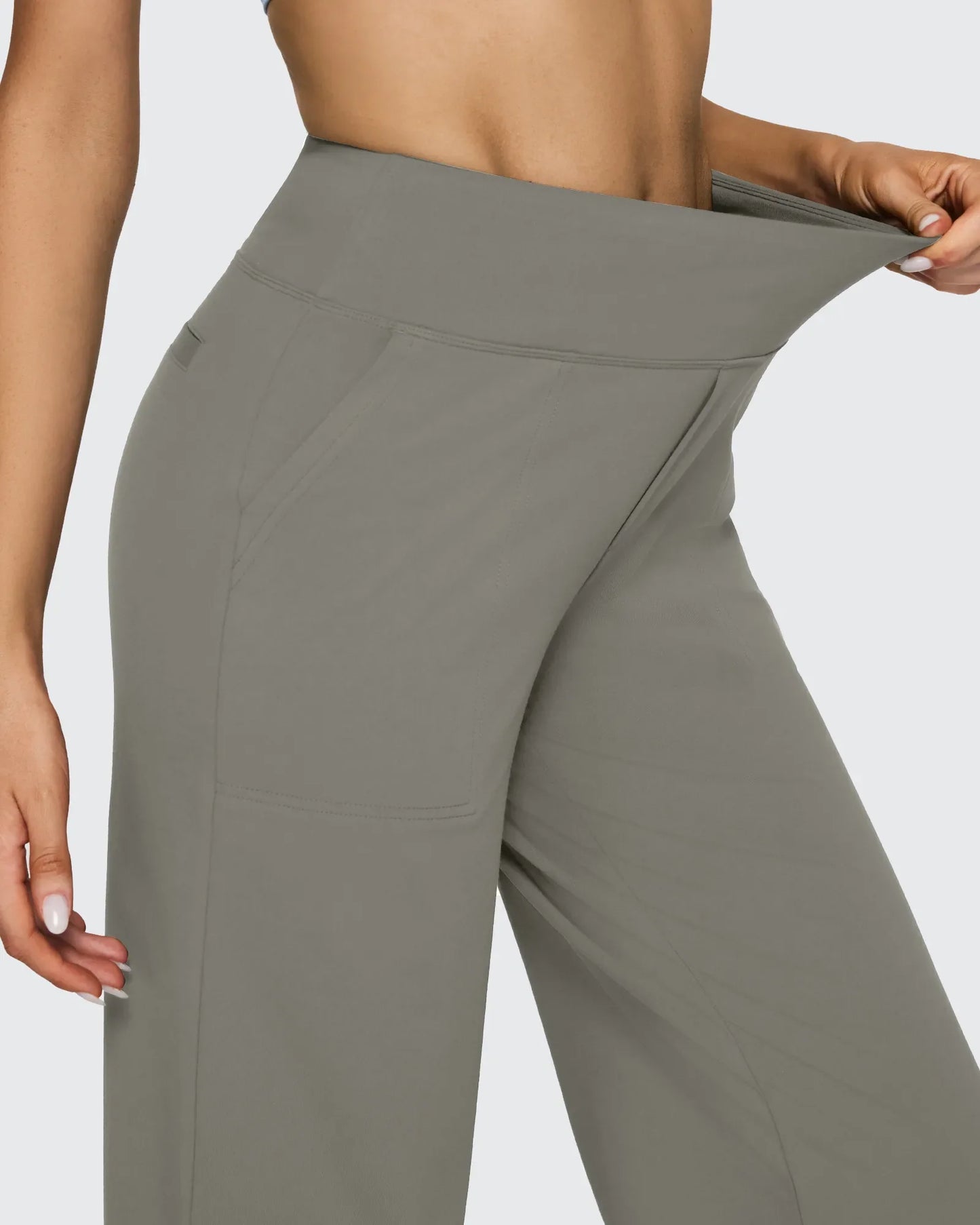 Pantalones casuales de negocios de talle alto EverGoing sueltos de 29''