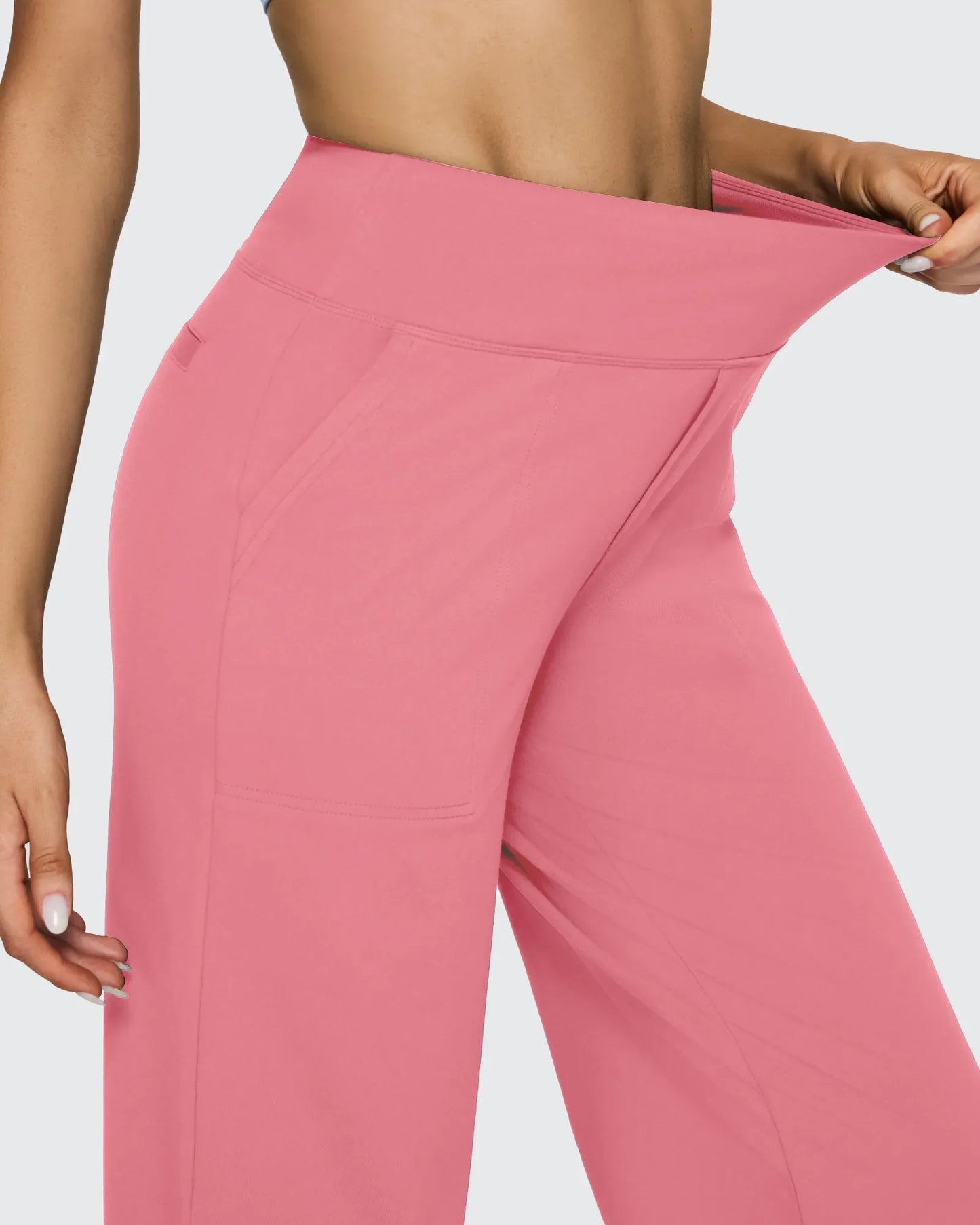 Pantalones de Negocios Informales de Talle Alto Ancho de EverGoing 35''
