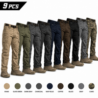 9 pack(Khaki + Olive Green + Dark Gray + Charcoal Gray + Navy Blue + Coffee + Black + Gray + Camouflage