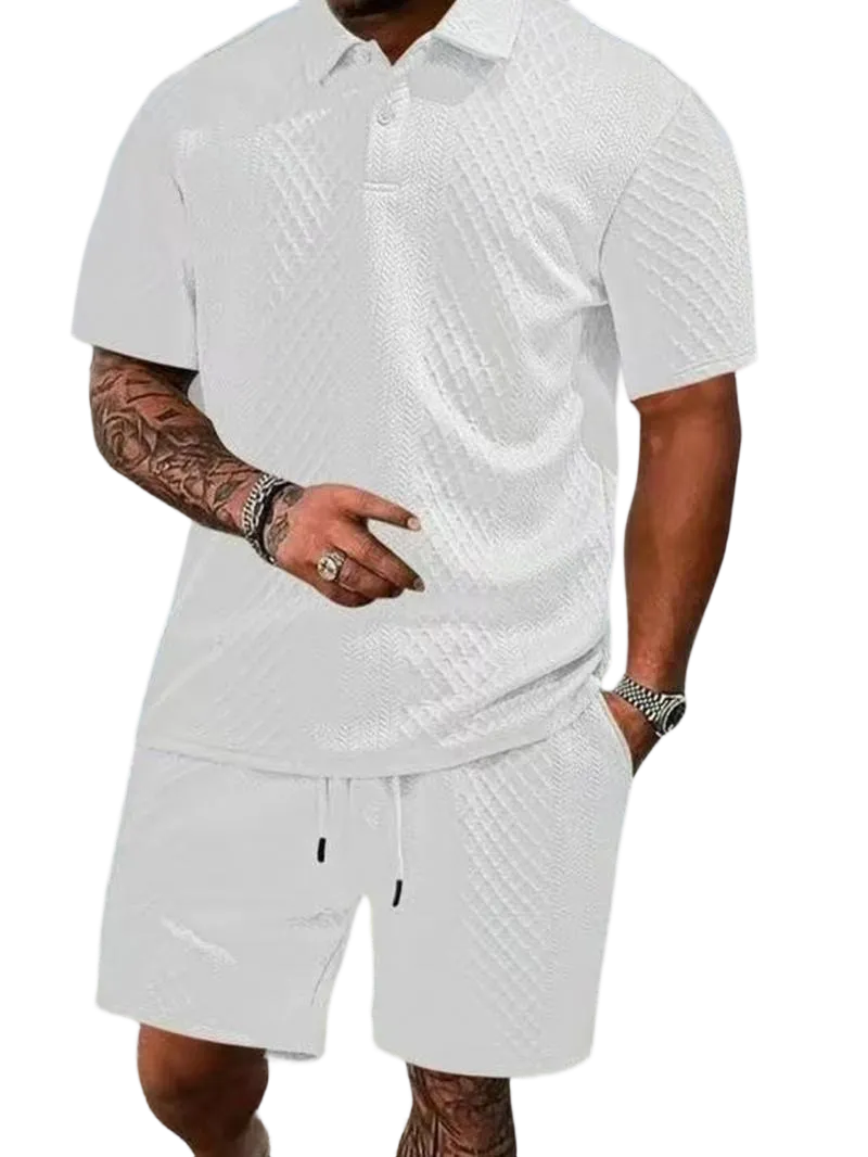 8 PACK Polo Shirt and Shorts Two-Piece Set