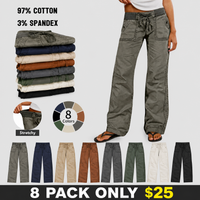 ⏰8 PACKS Gray + Navy Blue + Khaki + Brown + Dark Gray + Army Green + White + Black