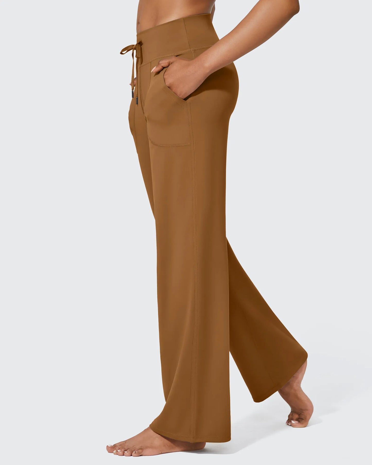 Pantalones de pernera ancha EverGoing de talle alto informales de negocios petite
