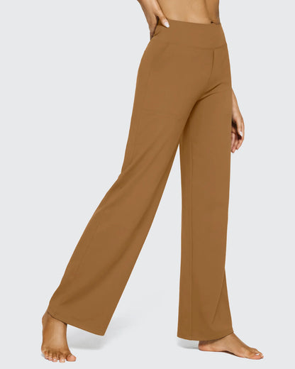 Pantalones casuales de negocios de talle alto EverGoing sueltos 33''