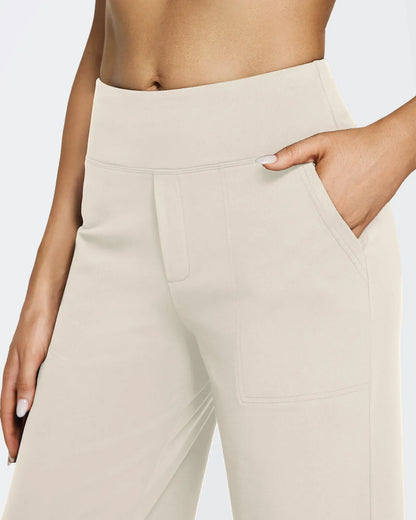 Pantalones casuales de negocios de talle alto EverGoing sueltos 33''