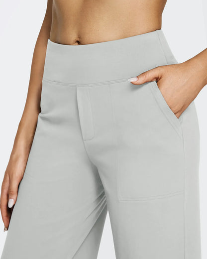 Pantalones de Negocios Informales de Talle Alto Ancho de EverGoing 35''