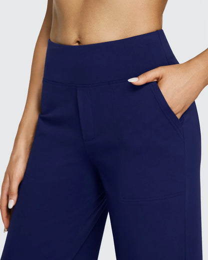 Pantalones de Negocios Informales de Talle Alto Sueltos EverGoing 27''