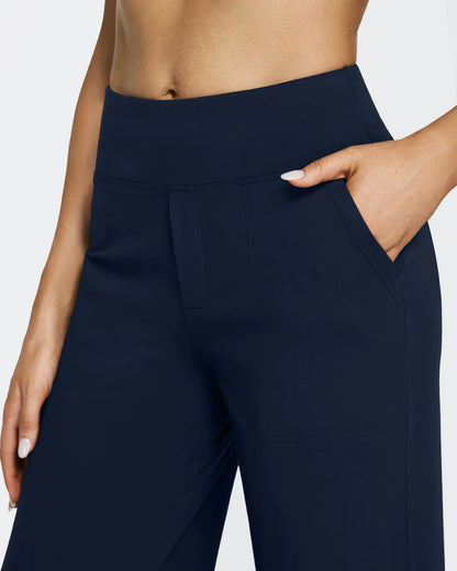 Pantalones de Negocios Informales de Talle Alto Sueltos EverGoing 27''