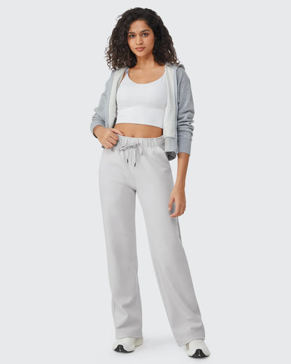 Pantalones informales EverGoing Petite con cordón y forro polar suelto
