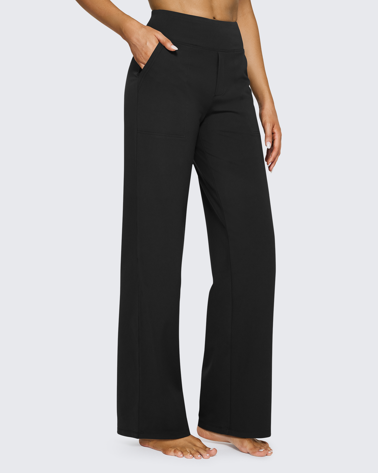 Pantalones de Negocios Informales de Talle Alto Sueltos EverGoing 27''