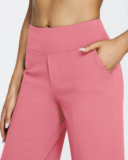 Pantalones casuales de negocios de talle alto EverGoing sueltos 33''
