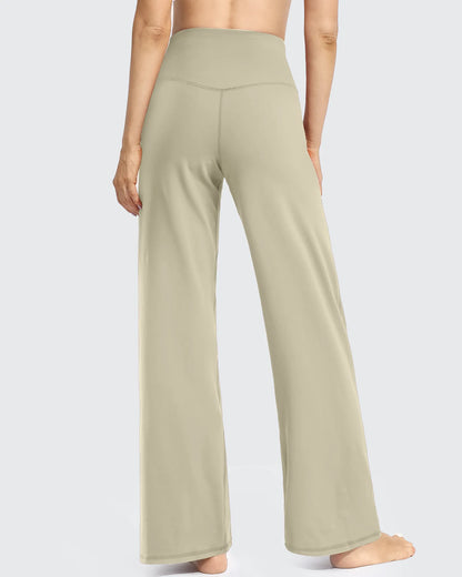 Pantalones Anchos de Mujer para Yoga con Bolsillos Largos