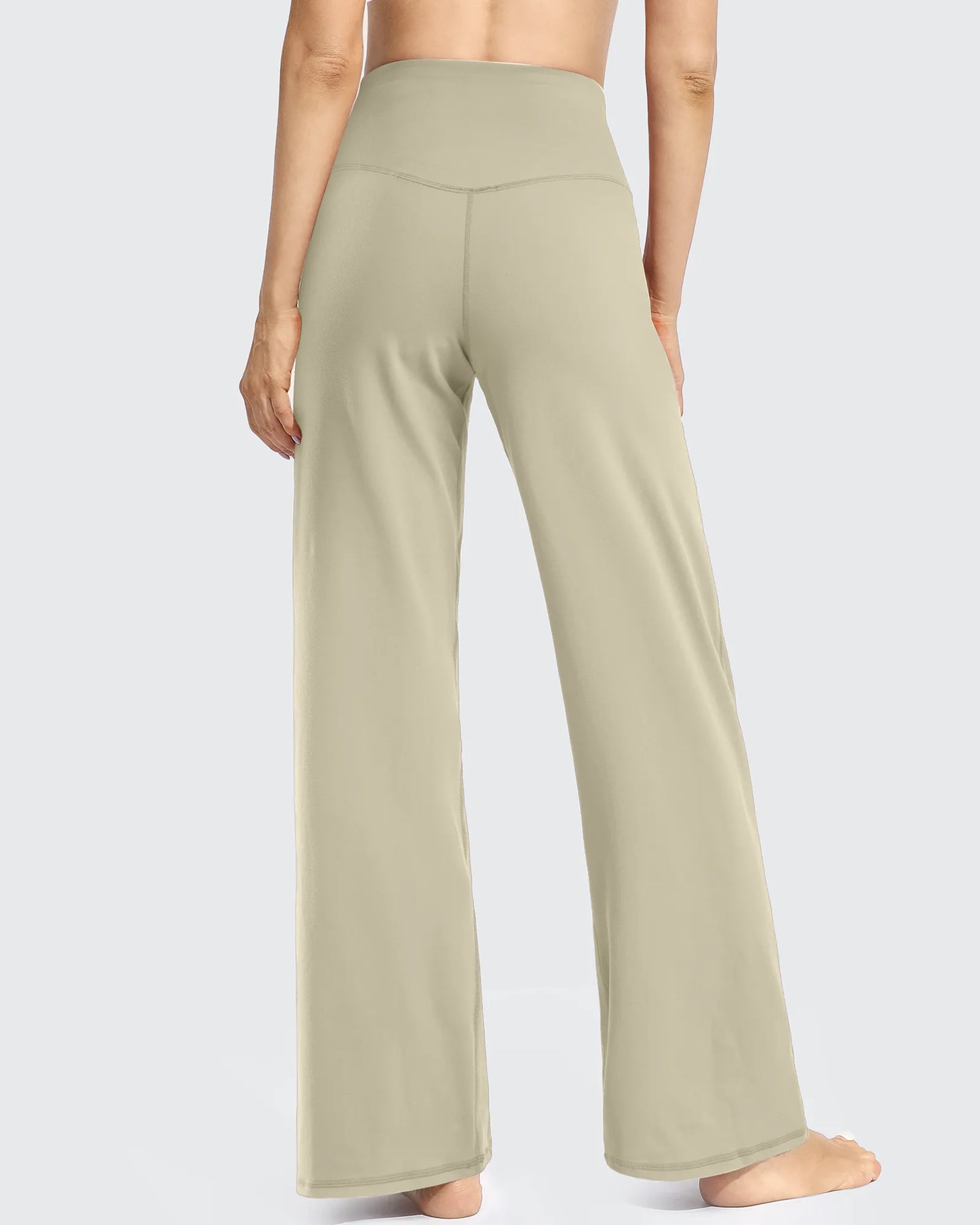 Pantalones de yoga de pierna ancha para mujer con bolsillos (talla regular)