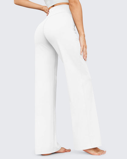 Pantalones de pernera ancha EverGoing de talle alto informales de negocios petite