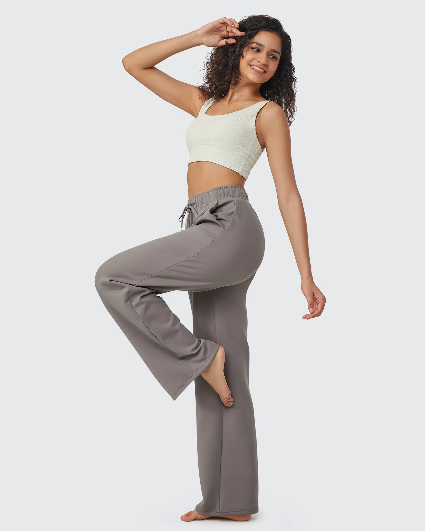 Pantalones casuales EverGoing largos con cordón y forro polar