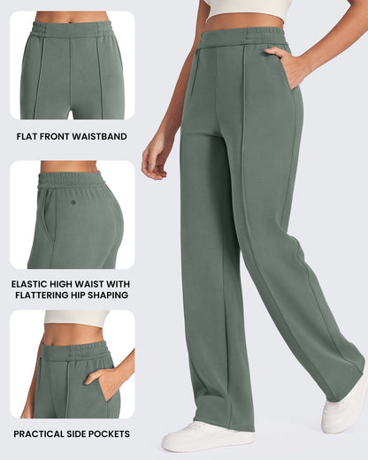 Pantalones de vestir elásticos de talle alto Smoofit Loose extra largos