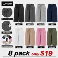 8 pack-Black + Dark Gray + Light Gray + Navy + White + Khaki + Pink + Army Green
