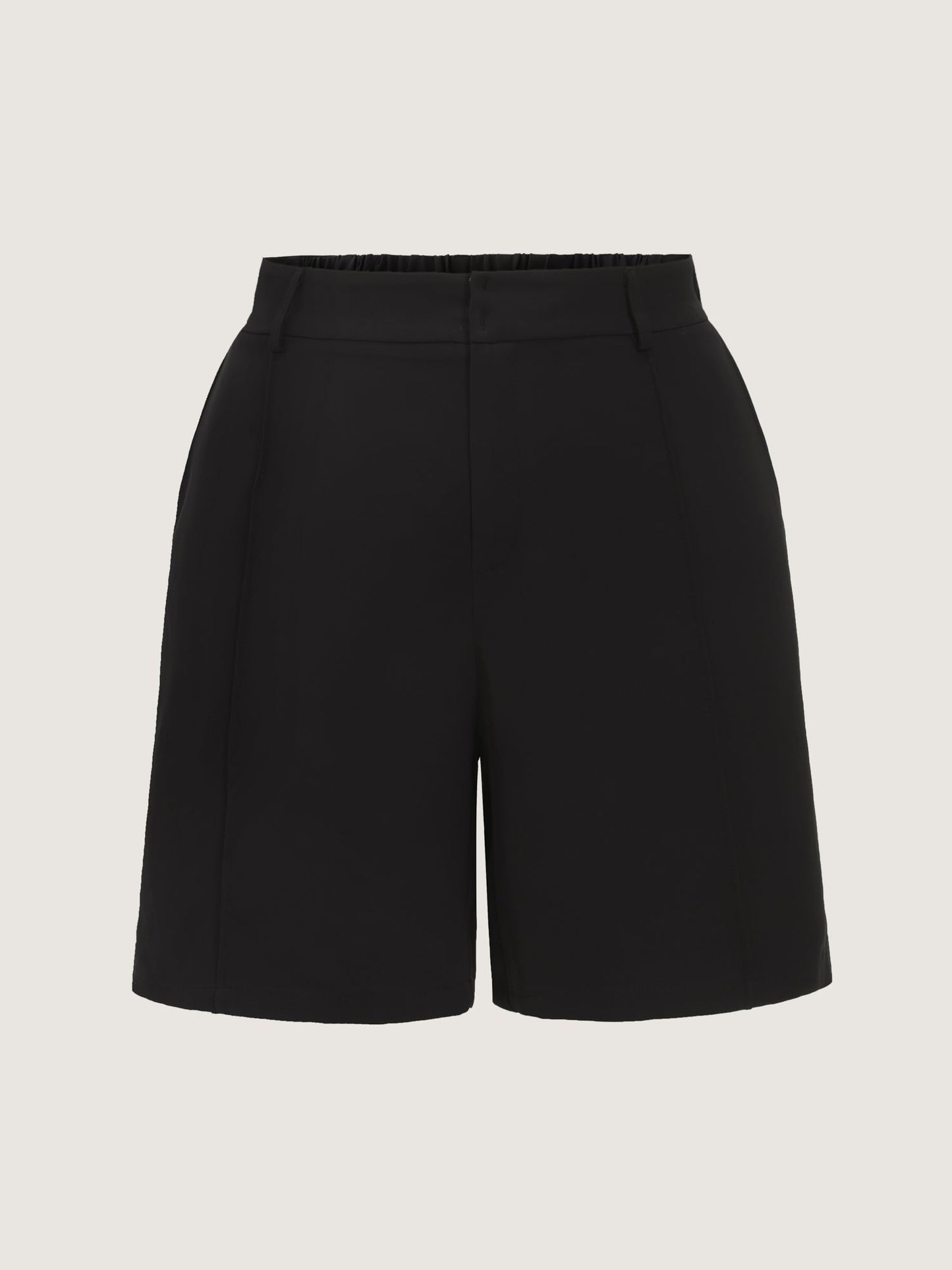 Pull-On Straight-Leg Shorts