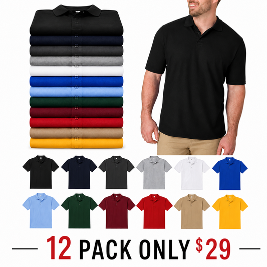 100% Cotton polo for Men and Women（UPF 50+ sun protection）