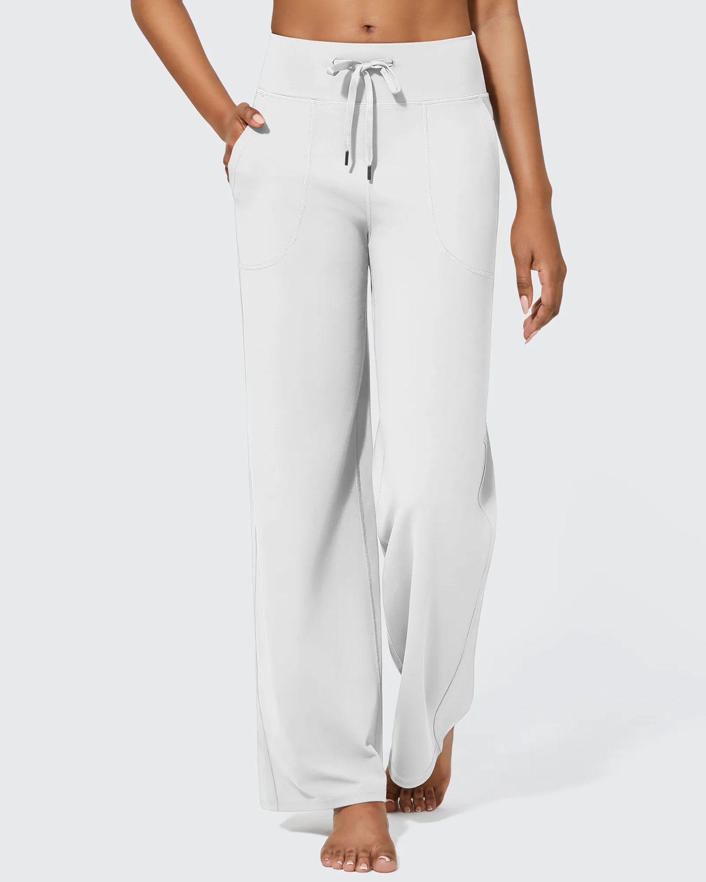 Pantalones de pernera ancha EverGoing de talle alto informales de negocios petite