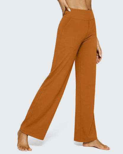 Pantalones casuales de negocios de talle alto EverGoing sueltos 33''