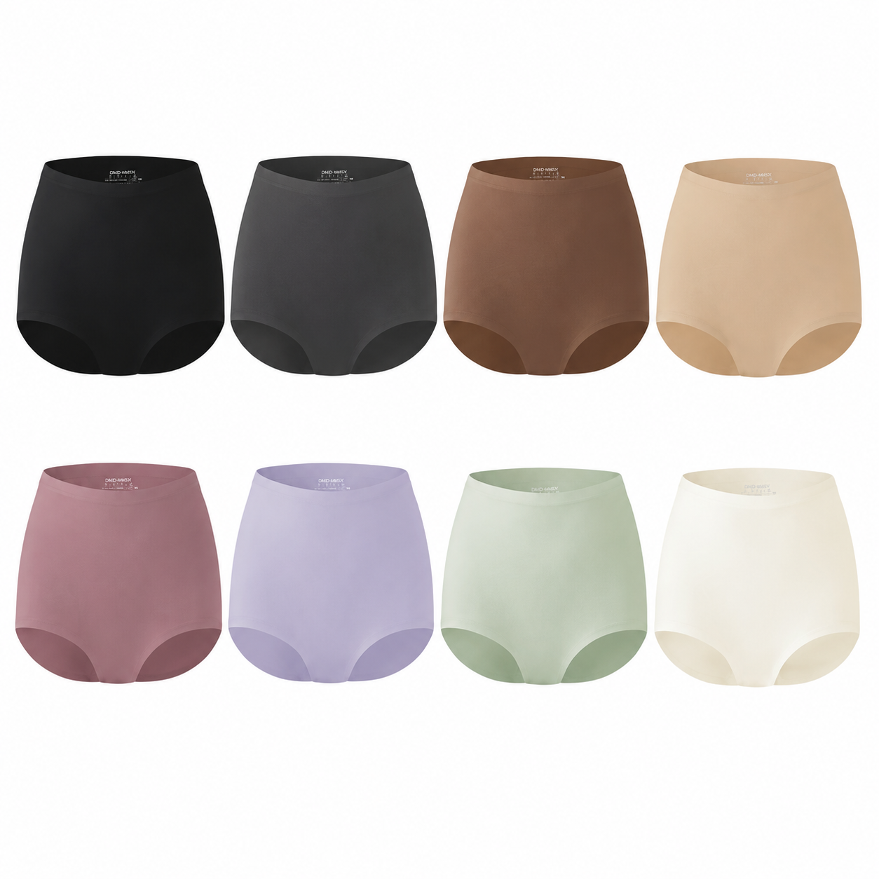 100% Cotton Women's Classic Panties, 8-Pack Seamless High Waist Essential Underwear