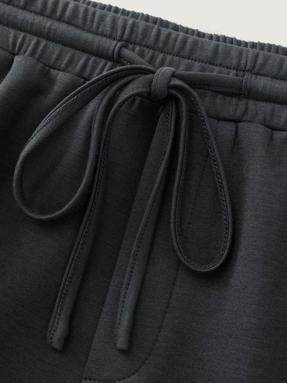 Supersoft Drawstring Waist Wide-Leg Shorts
