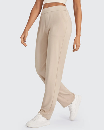 Pantalones de vestir rectos de talle alto ShiftReady