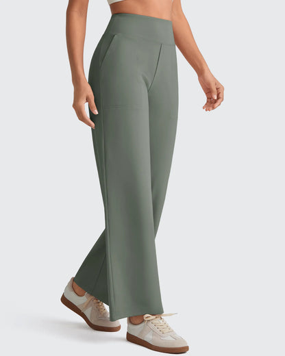 Pantalones de vestir capri elásticos de tiro alto EverGoing Tall