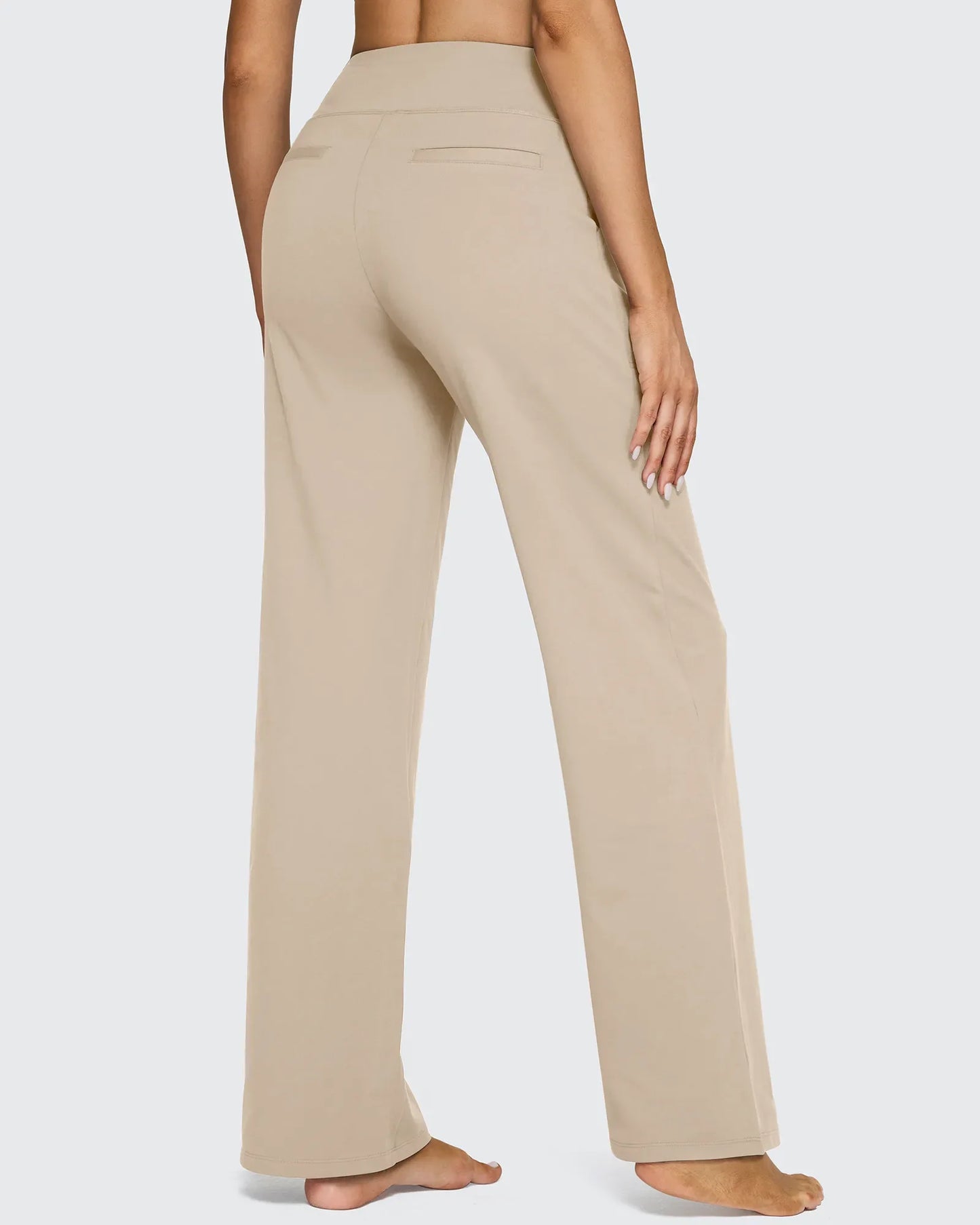Pantalones de Negocios Informales de Talle Alto Ancho de EverGoing 35''