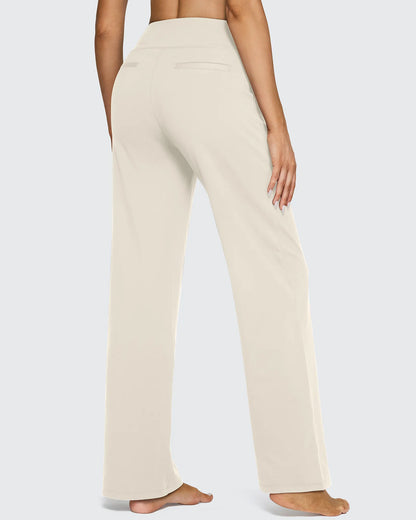 Pantalones casuales de negocios de talle alto EverGoing sueltos de 29''