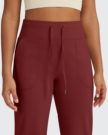 EverGoing Negocios Casual Cintura Alta Pierna Ancha Pantalones Altos