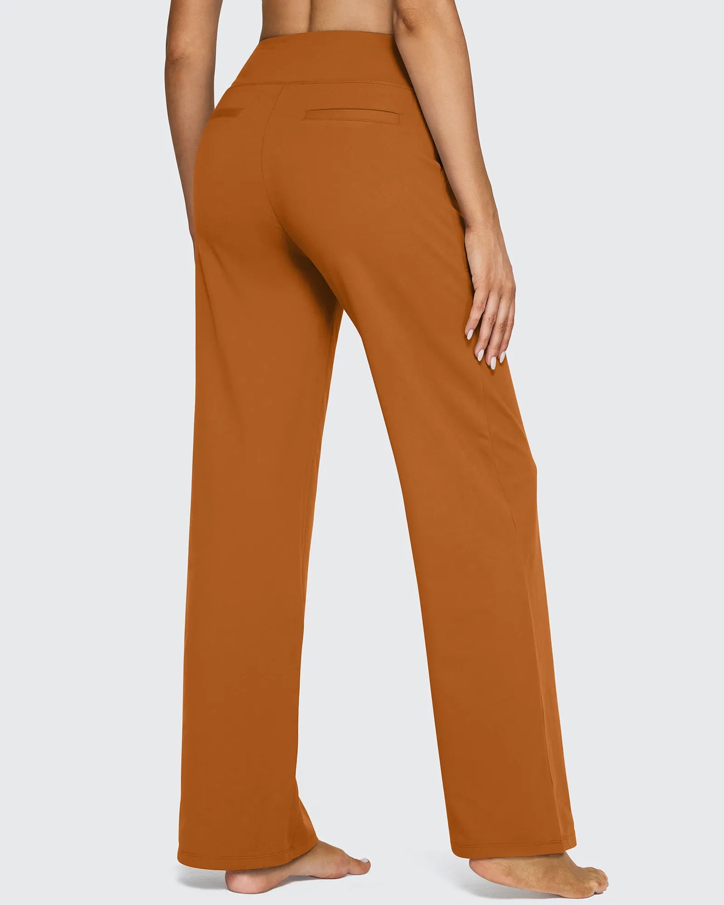 Pantalones casuales de negocios de talle alto EverGoing sueltos 33''