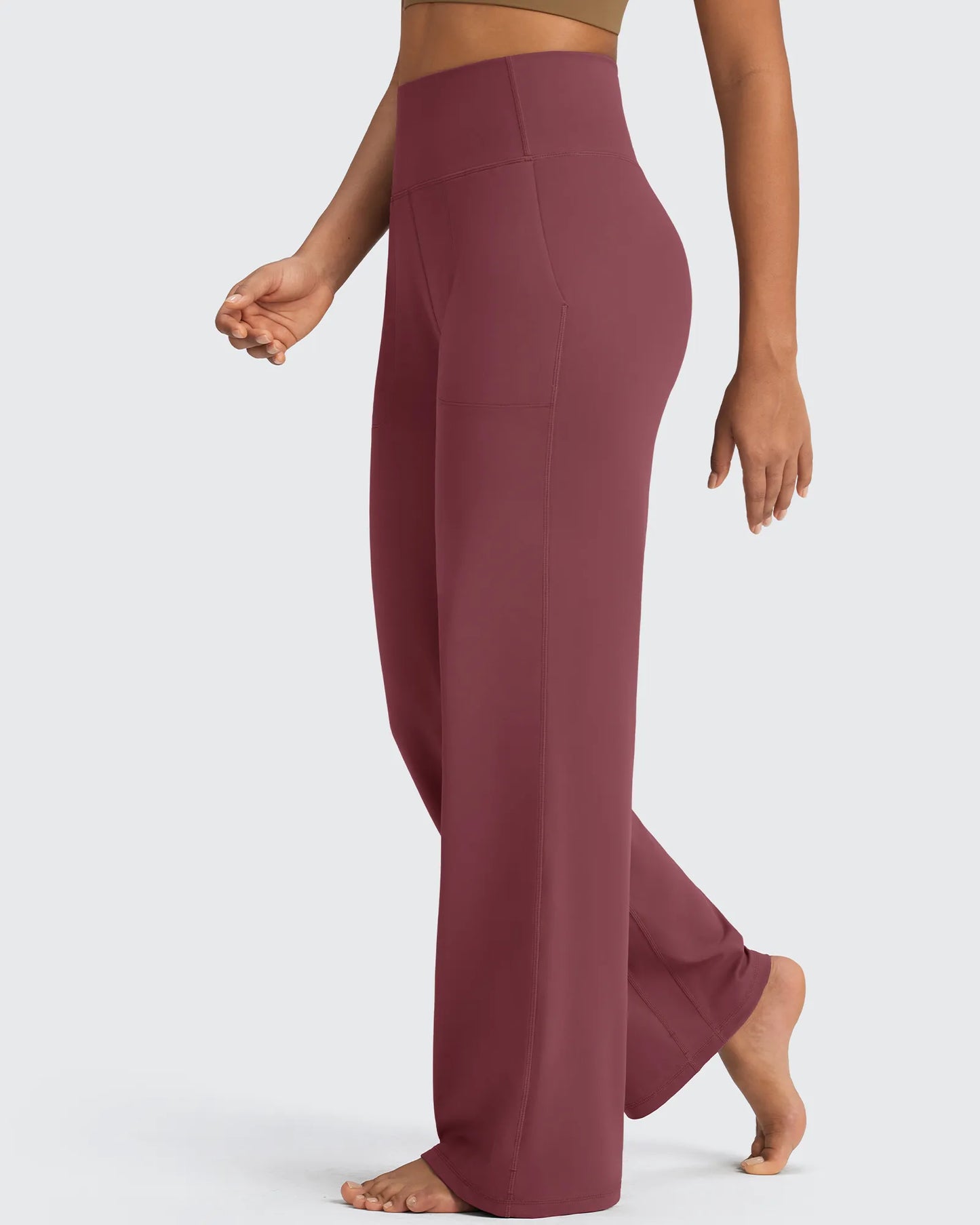 BareFeel Pantalones Elegantes de Tiro Alto Sin Costuras (Talla Alta)