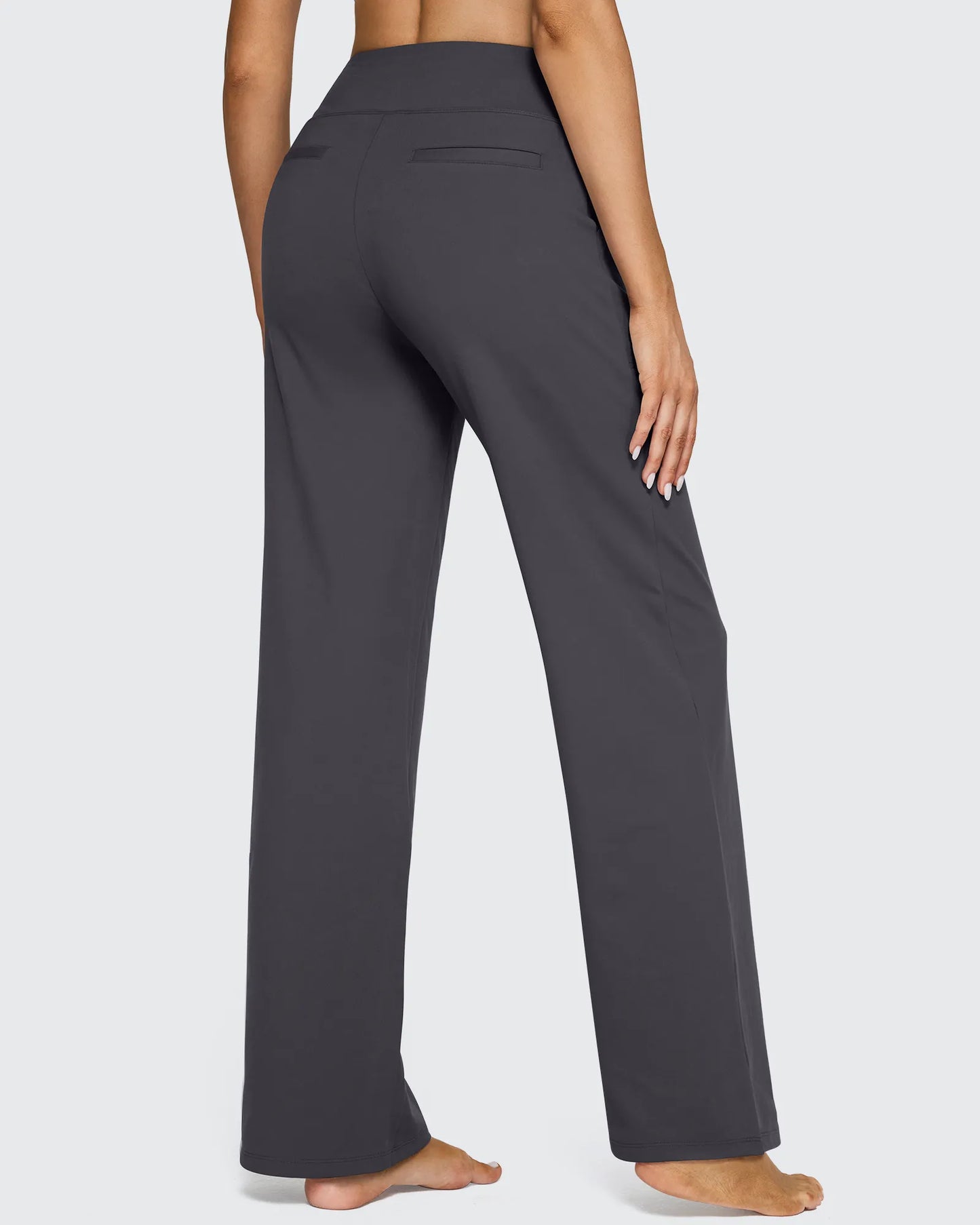 Pantalones de Negocios Informales de Talle Alto Ancho de EverGoing 35''